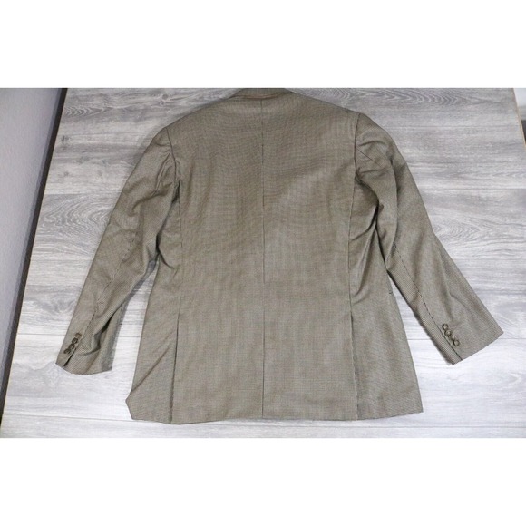 Vtg Ralph Lauren Purple Label Cashmere Houndstooth Men Jacket Blazer 46L - Picture 9 of 14